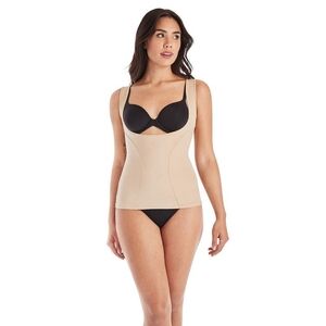NWT Maidenform Open Bust Torsette - Shapewear - cool comfort - XL - Beige